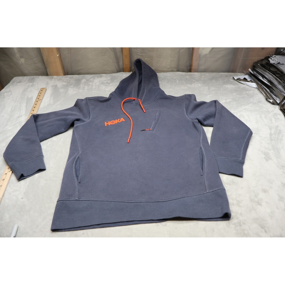 Hoka Hoodie Women‎ Medium Blue Pullover Fleece Running Athletic Train Sweatshirt